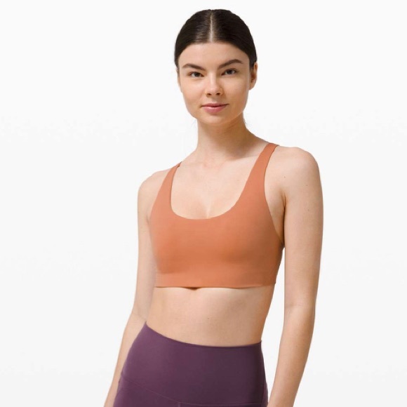 lululemon athletica Other - Lululemon In Alignment Straight Strap Bra In Desert Sun Light Support Size 6 C/D